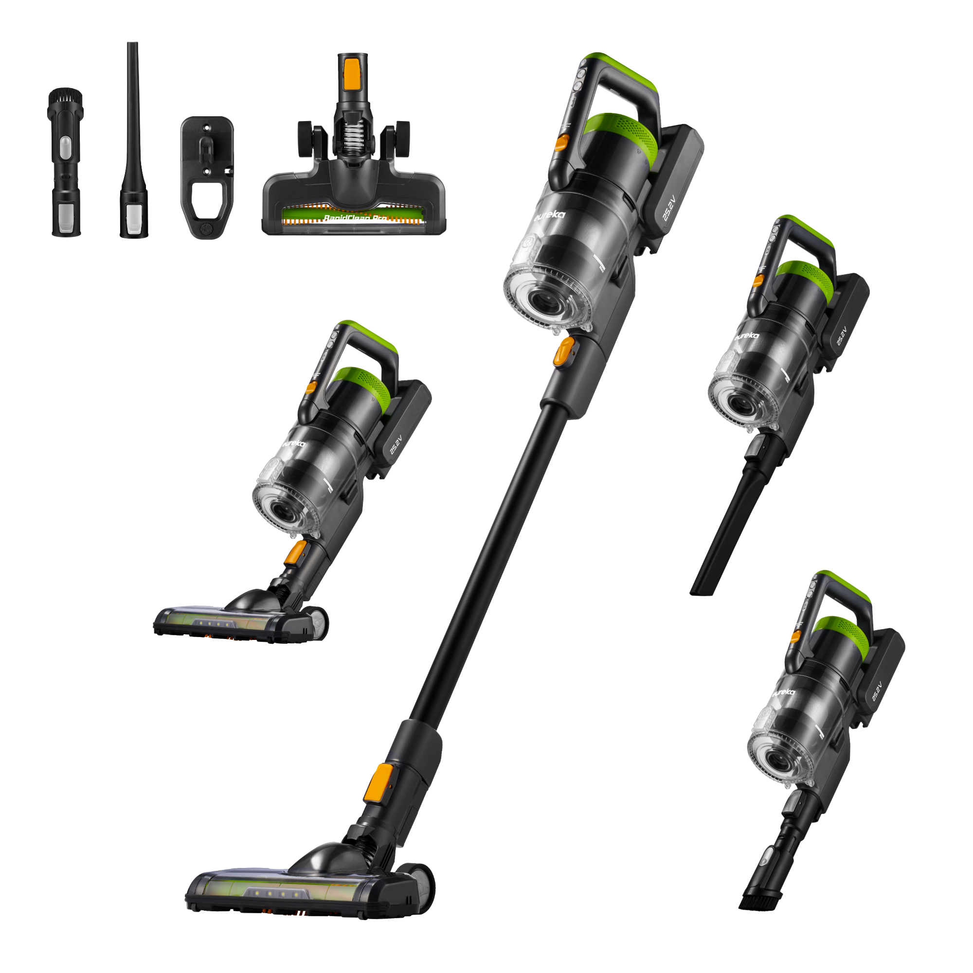NEC285GR – Cordless Stick Vacuum with LED. Swivel & Long Runtime