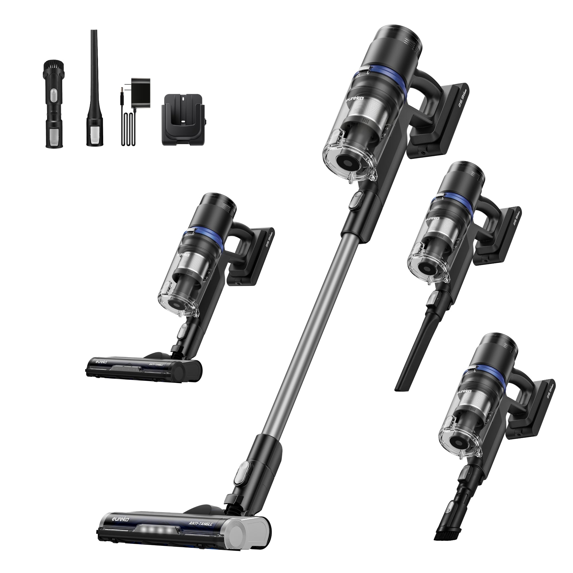 Eureka ReactiSense NEC451BL – Cordless Stick Vacuum with LED & Sensor Tech
